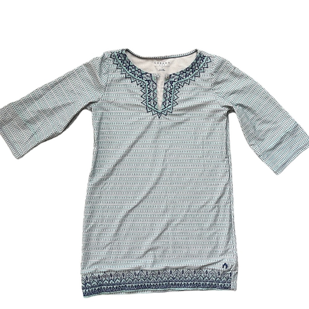 Cabana Life girl's size 12 sun protective swim coverup/tunic